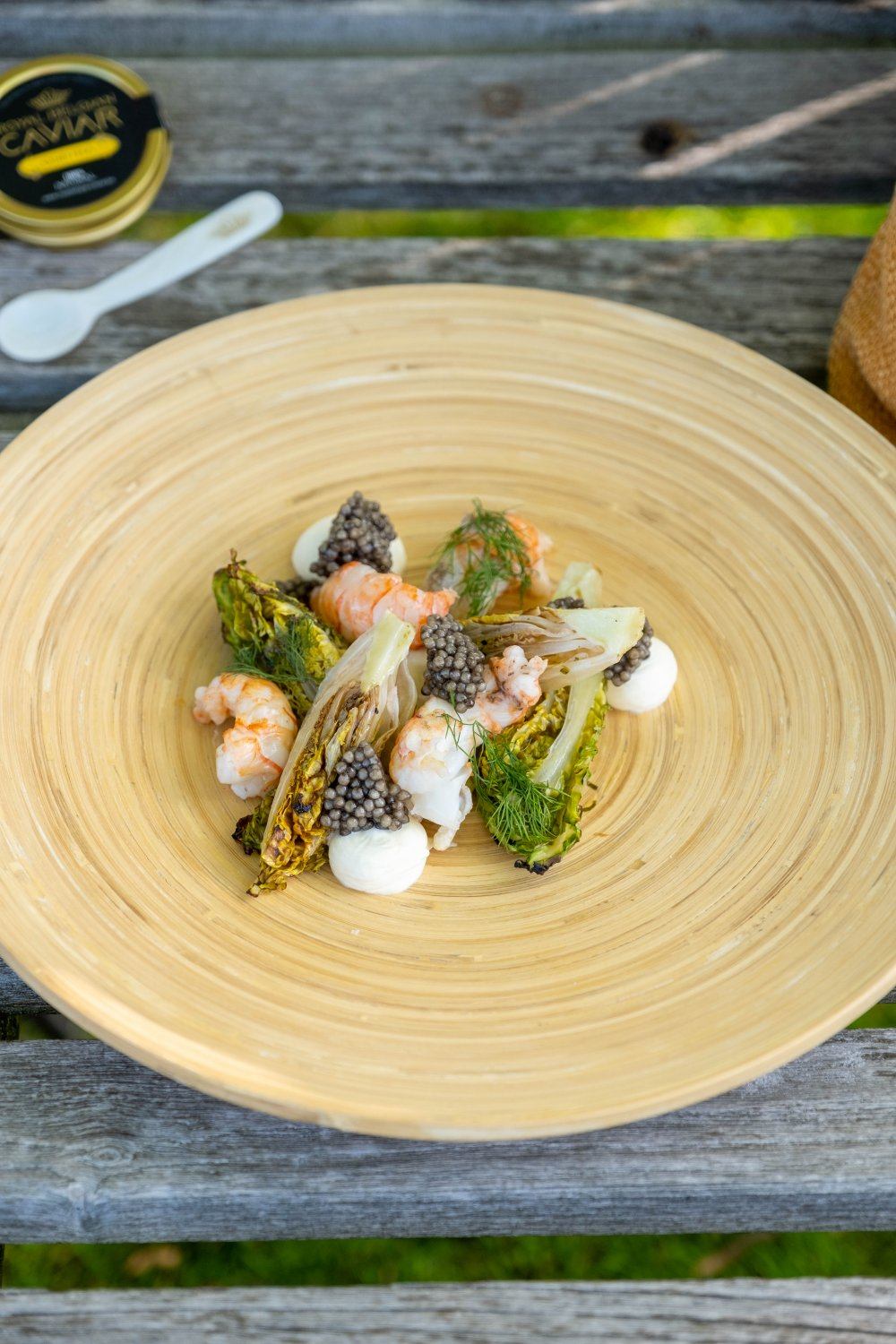 Salade van langoustines met kaviaar