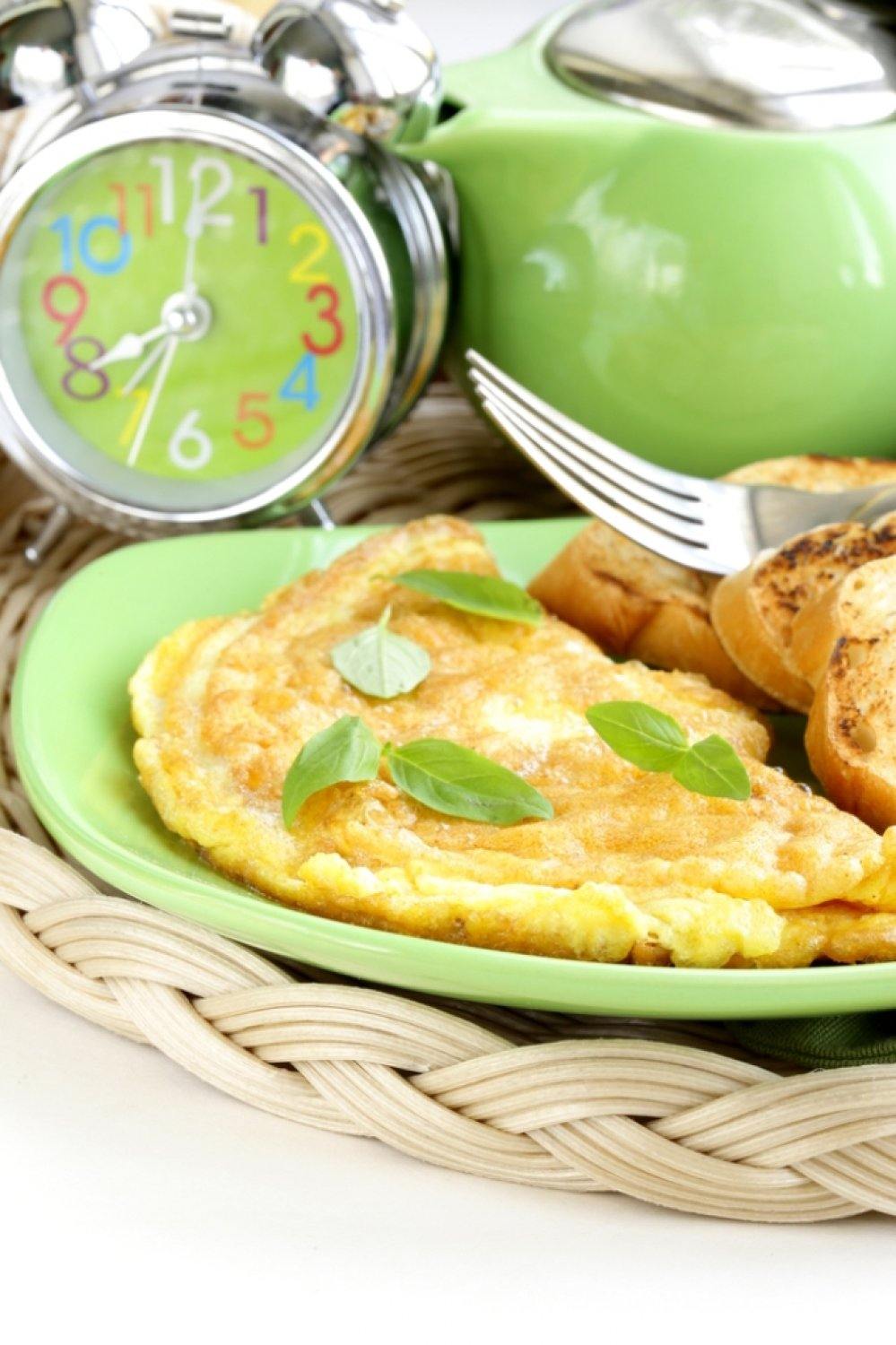 Omelet met kippenlevertjes en kreeftenjus