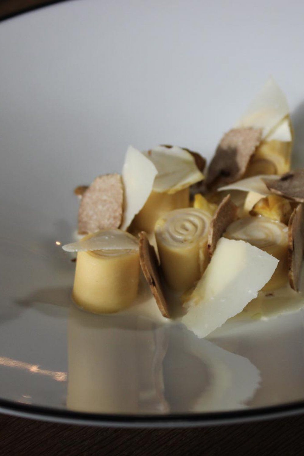 Pasta met verjus, truffel en kastanjes