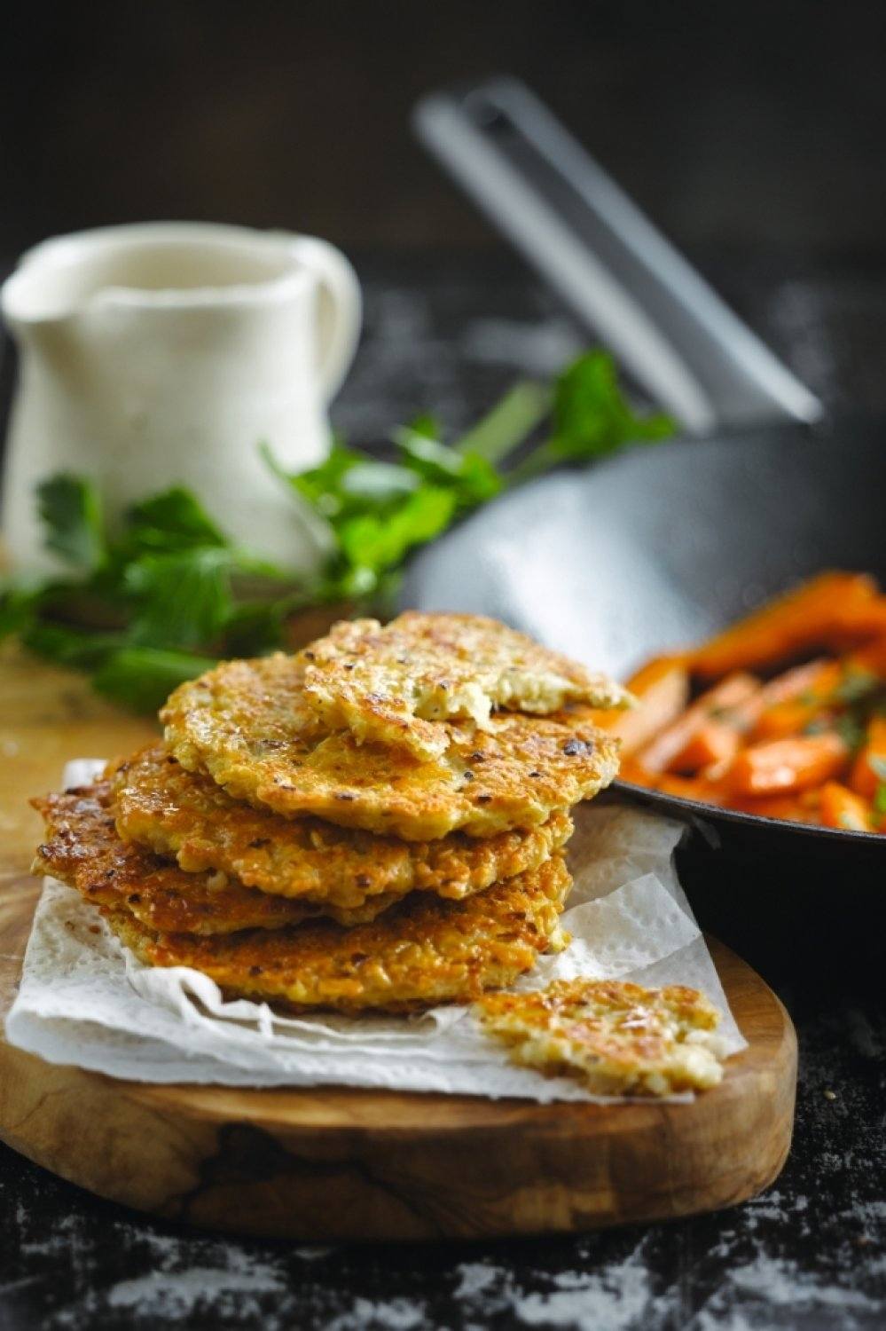 Haverkaaskoekjes met wortelen