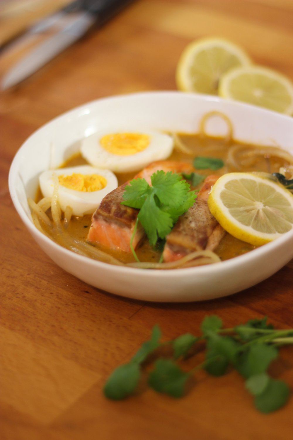 Currysoep met rammenasspaghetti