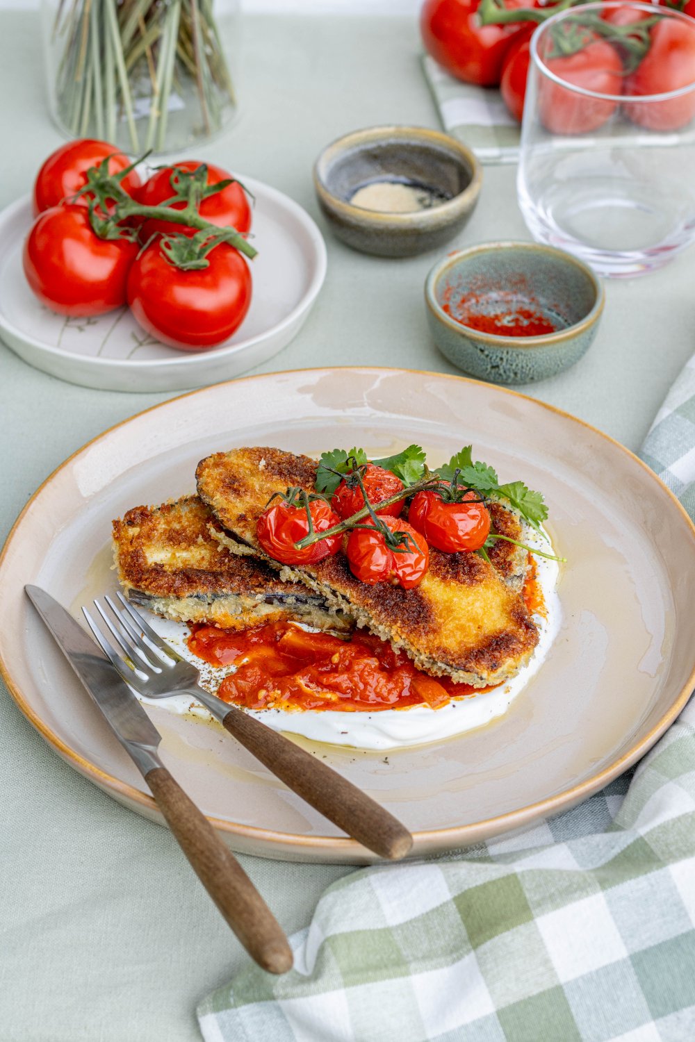 Aubergine met harissa