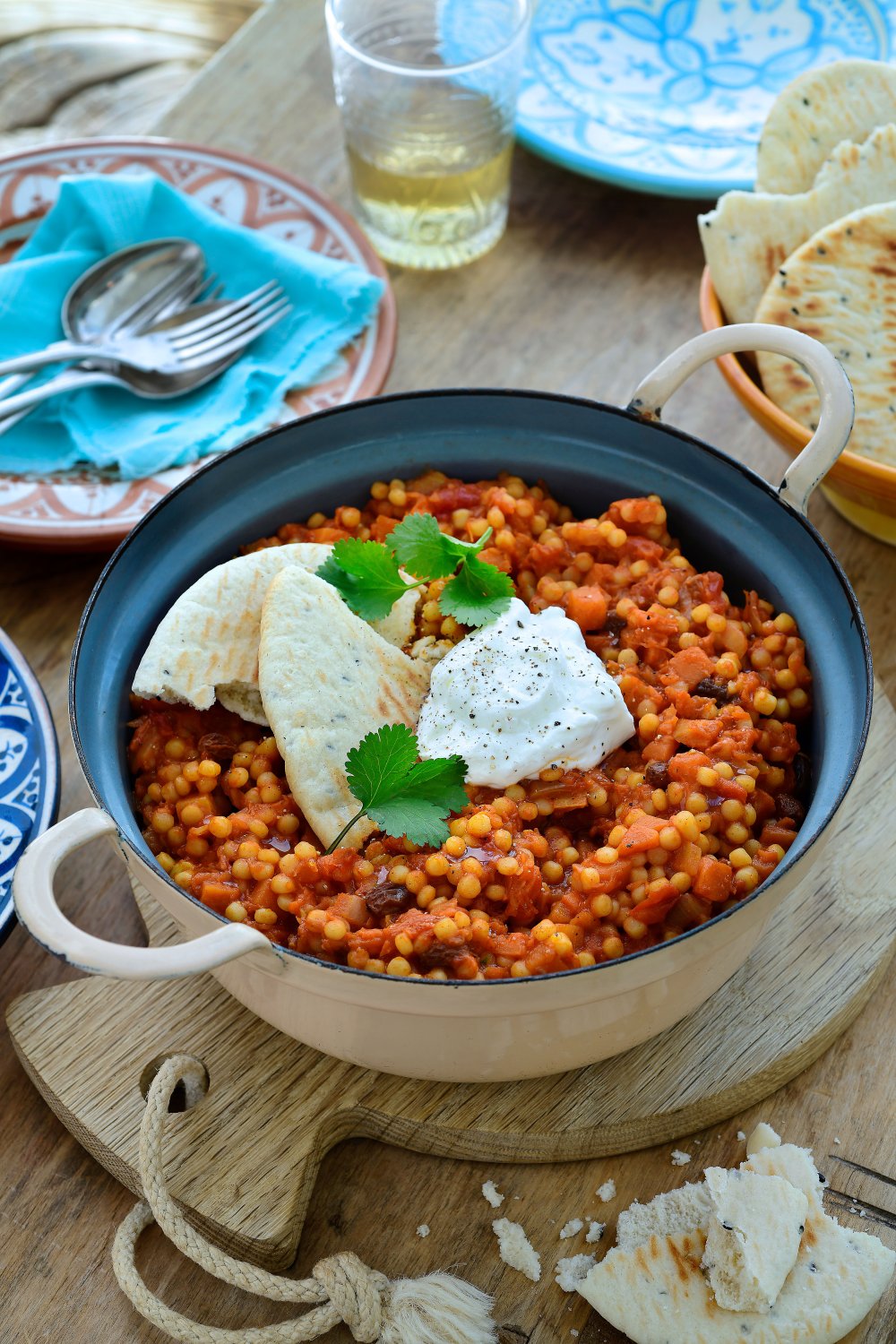 Stoofpotje met pompoen en parelcouscous