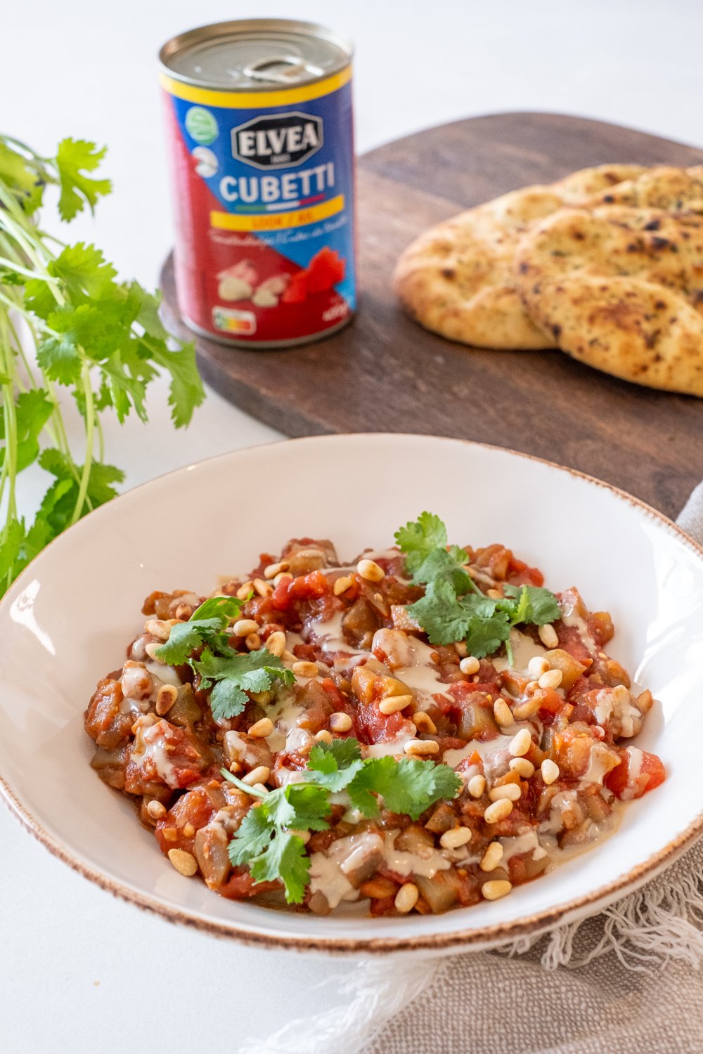 Auberginestoofpot met tahini