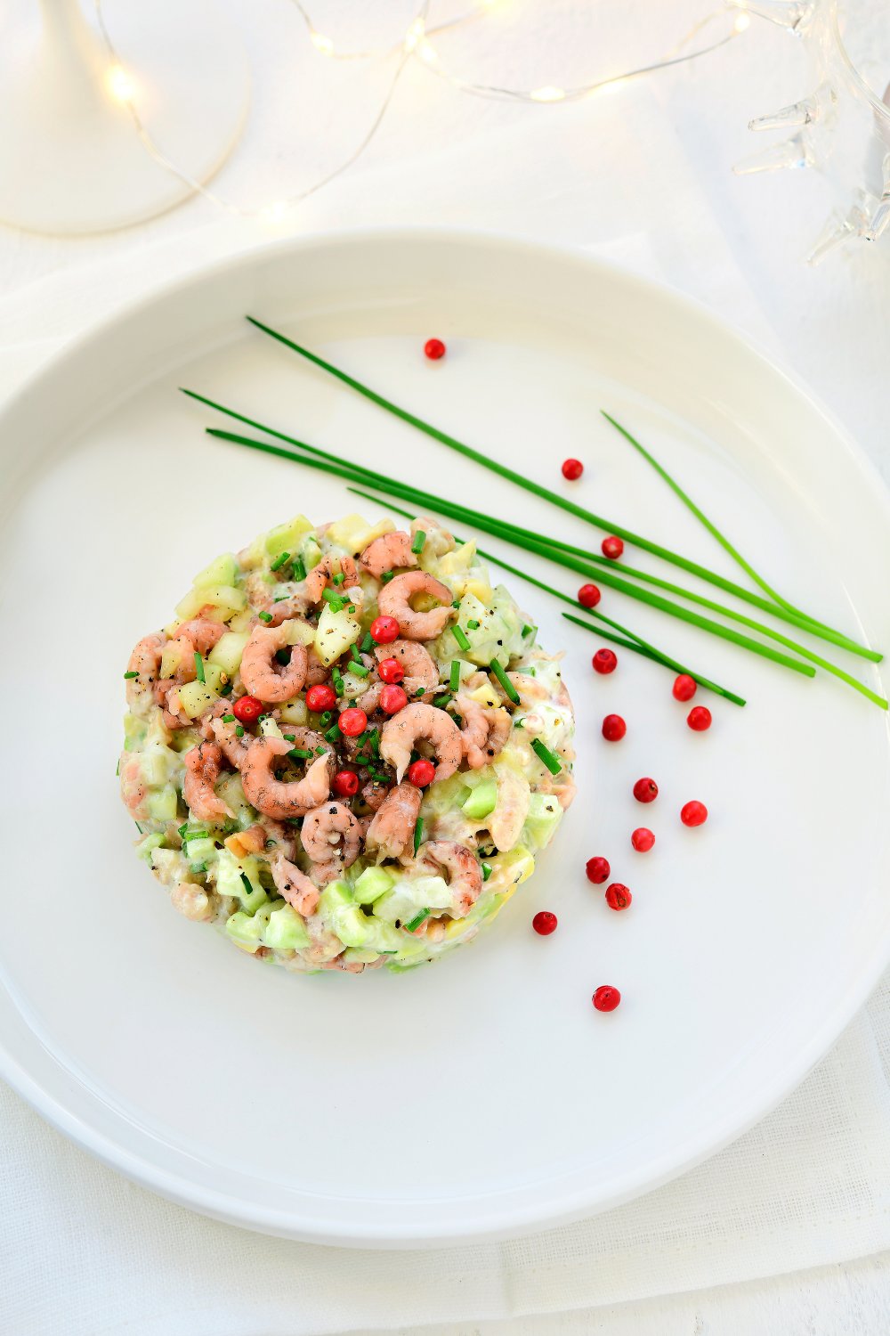 Tartaar van garnaal en avocado