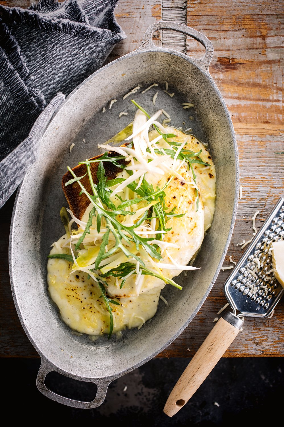 Gegratineerde croque