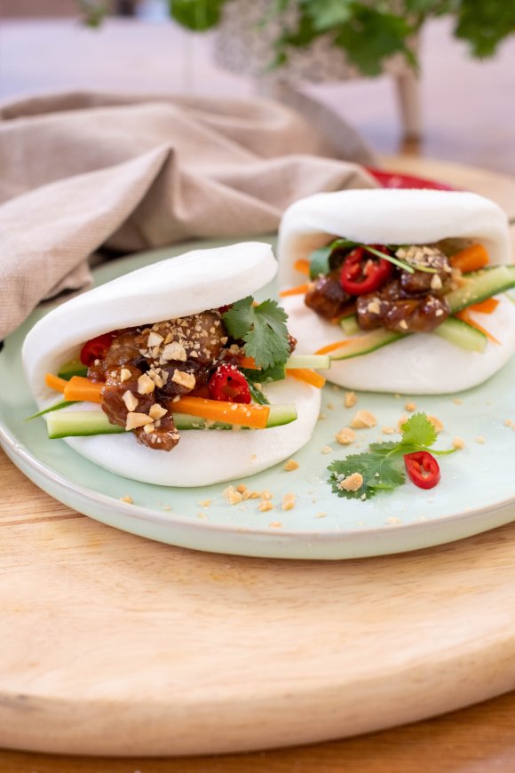 Bao buns met varkensreepjes