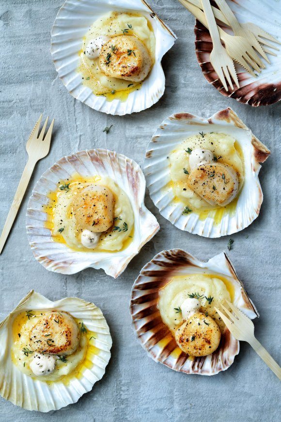 Coquilles met pastinaakcrème