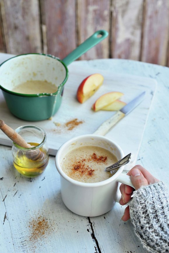 Warm kaneelpapje met appel