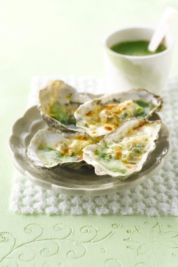 Oesters met lamsoorcoulis