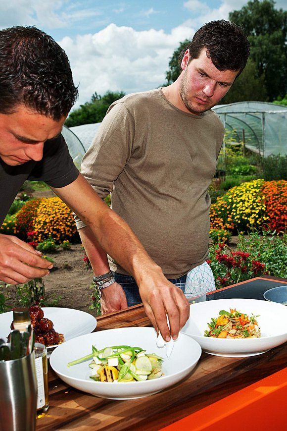 Spaanse torta met geitenkaas en tartaar van tomaat