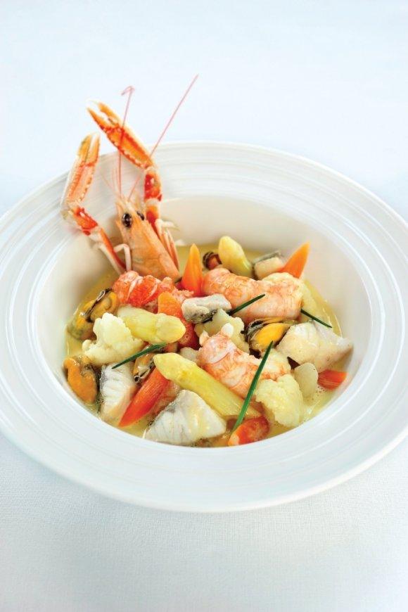 Waterzooi met langoustines en Noordzeevis