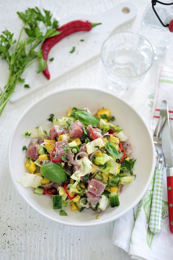 Salade met verse tonijn