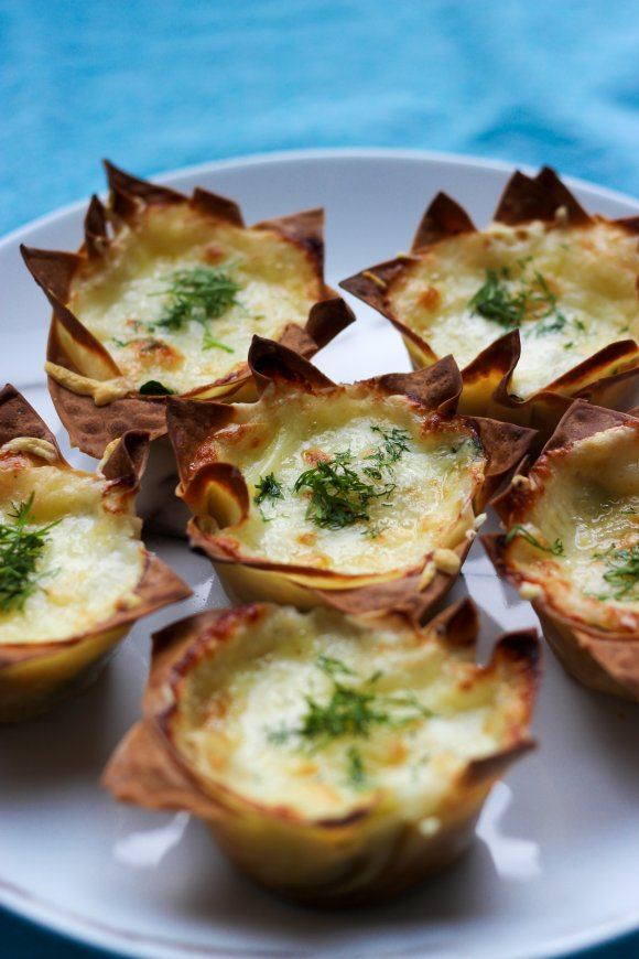 Mini lasagne met zalm en dille