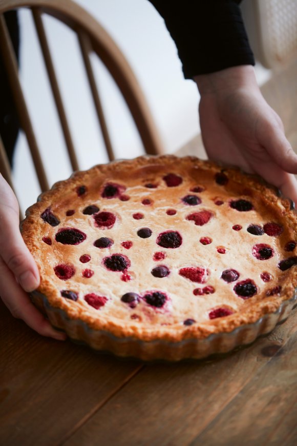 Vegan bessenvlaai