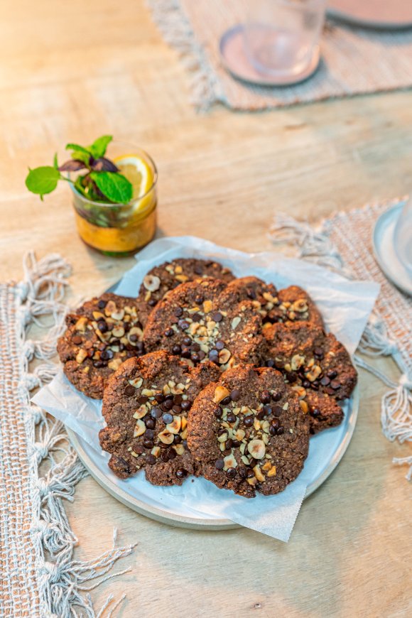 Chocolate chip cookies met speculaas