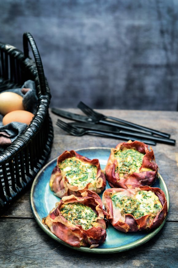Mini-quiches met ham
