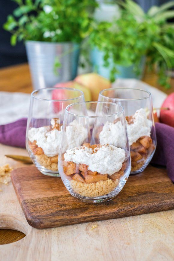 Appeltaart in een glaasje