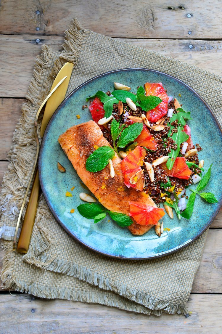 Recept Rode Quinoa Met Oosterse Zalm Njam